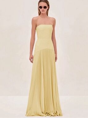 alaia maxi dress Bandeau | Shipping delay Jan 20 - Feb 6 Two-Tone Dress Shirt | Size:12 (Large) Ruching on hips